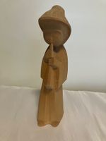 Alte Robert Hess Krippenfigur Hirte mit Flöte Holz ca.19cm