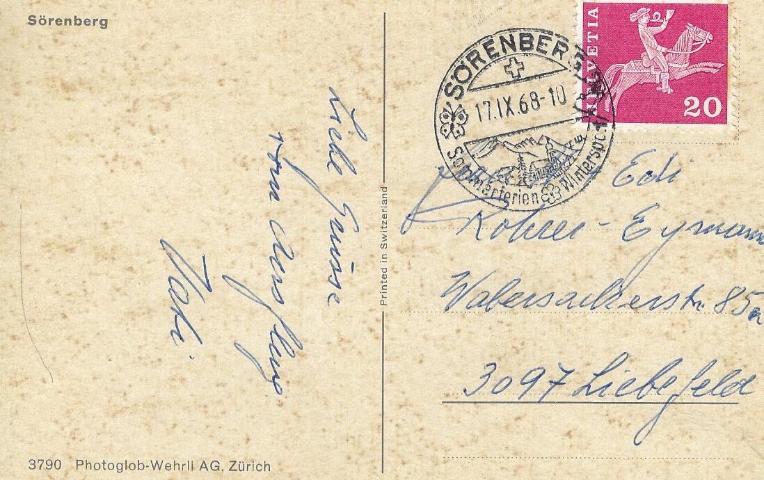 Cartoline postali: ASK Alte Ansichtskarte Sörenberg, seltene Version – Usato da Kloten venduto da Kloetip 1