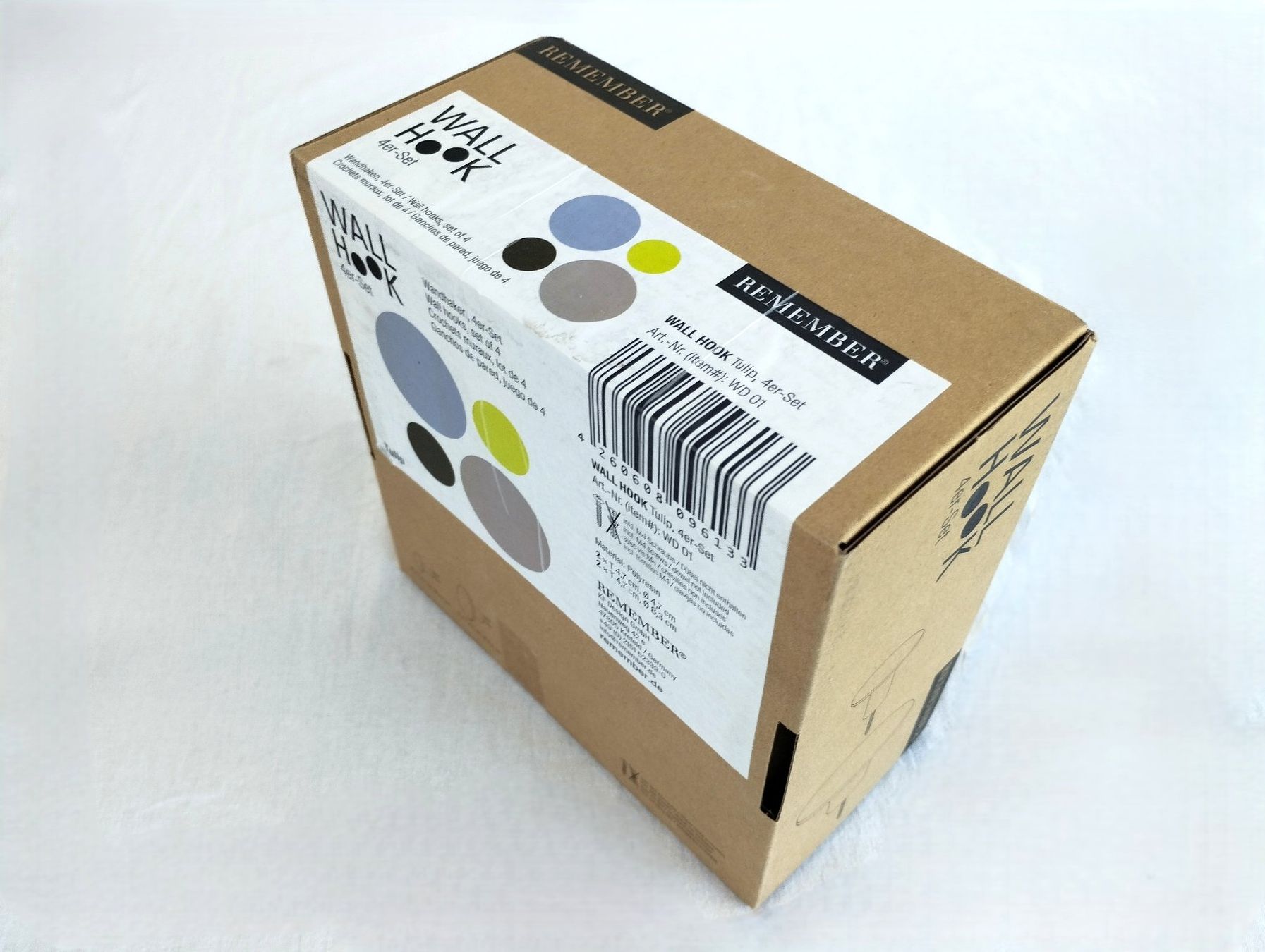 Eisenwaren: REMEMBER Wandhaken 4er-Set – Neu und originalverpackt aus Schübelbach von Restwert_Schubelbach 4