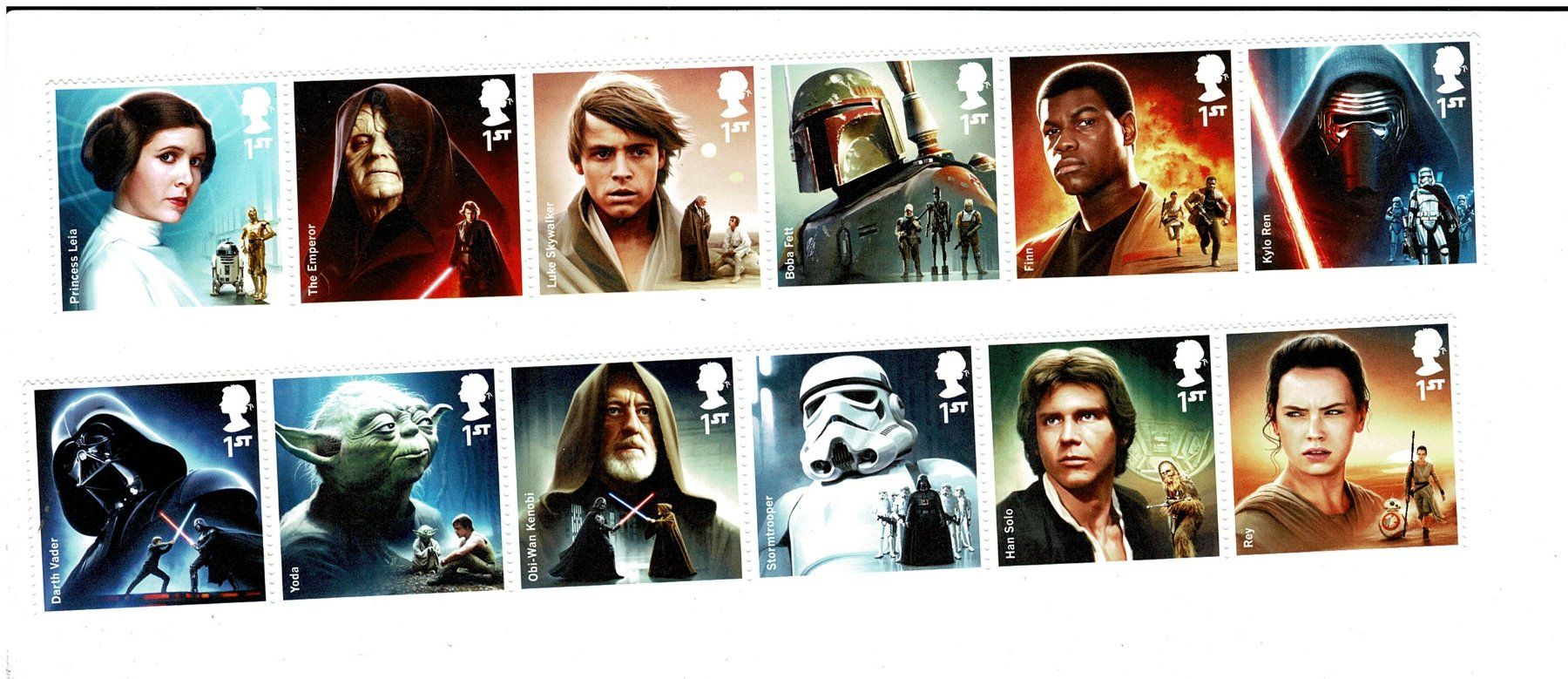 Alle Briefmarken: UK Star Wars 2 Streifen ** – Neu (gemäss Beschreibung) aus Lausanne von Whorvath