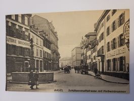 Ansichtskarte Basel Schützenmattstrasse belebt R3
