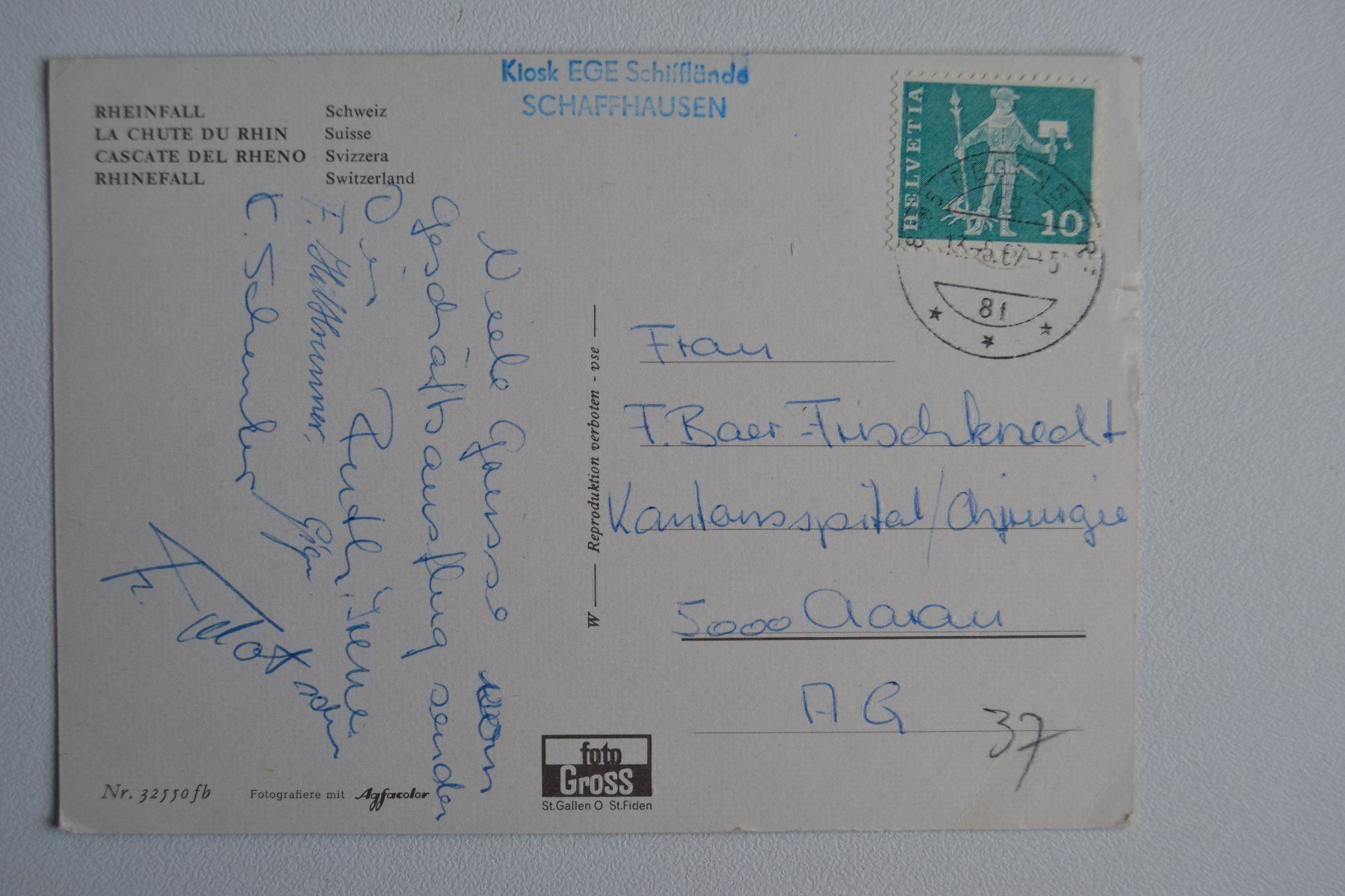 Cartoline postali: Rheinfall bei Neuhausen – Usato da Beinwil am See venduto da kajak55 1