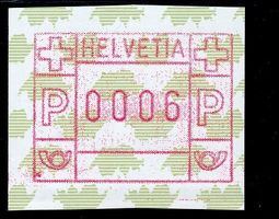 ATM 19.2 schmales Papier Wertfehldruck 6 Rp. ** postfrisch