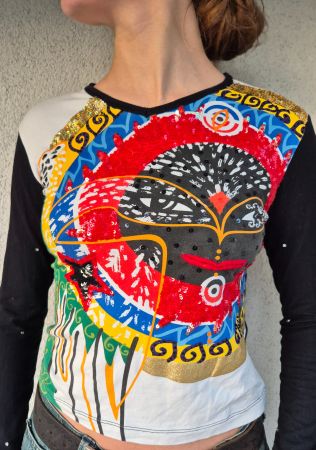PULLOVER SHIRT WHISPERS S 36 PAILETTEN TOP zu JEANS ROCK HOS