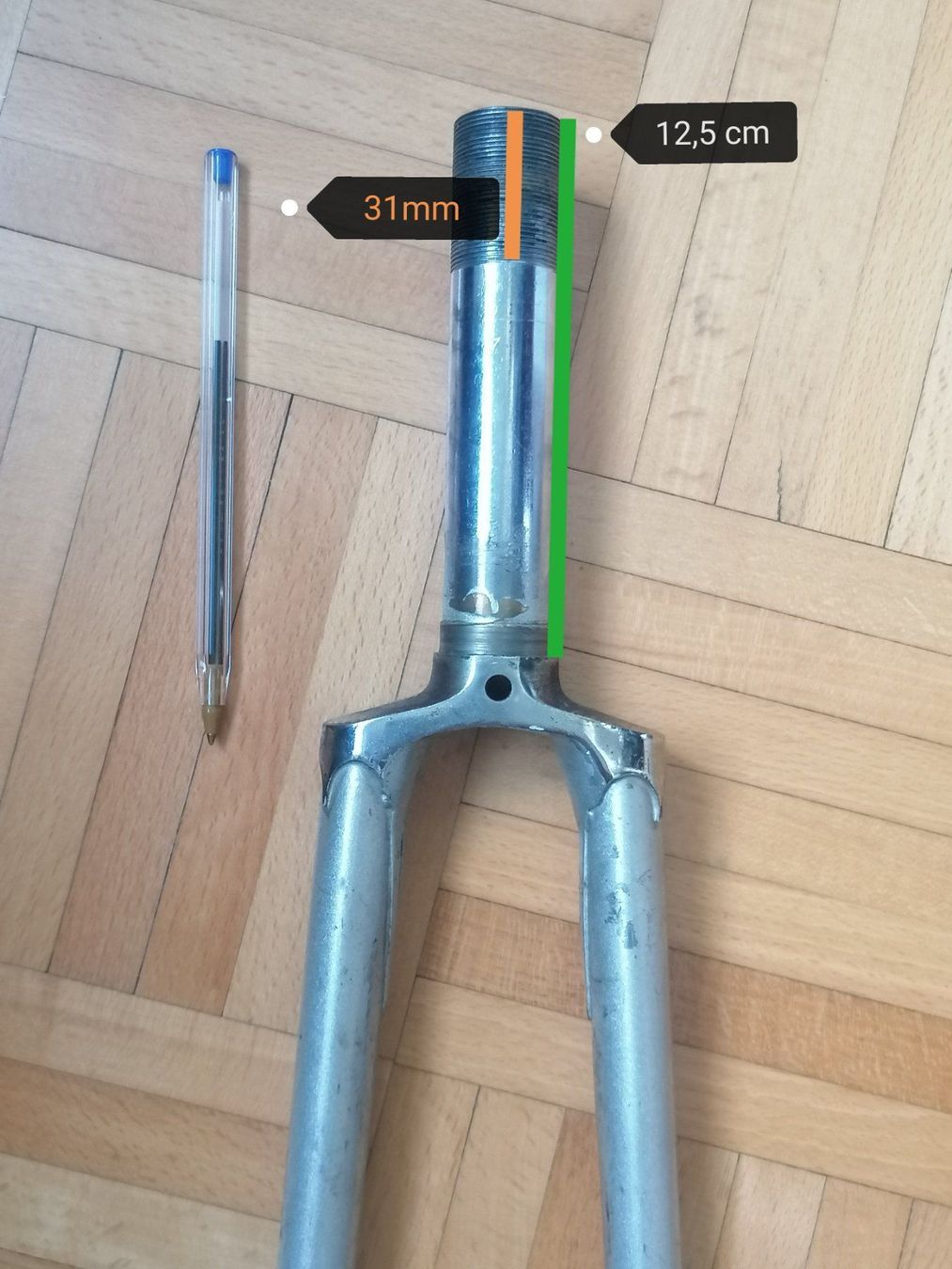 Ersatzteile: 28" Gabel - 12cm pivot fouche – Gebraucht aus Lausanne von Frankenstein 9