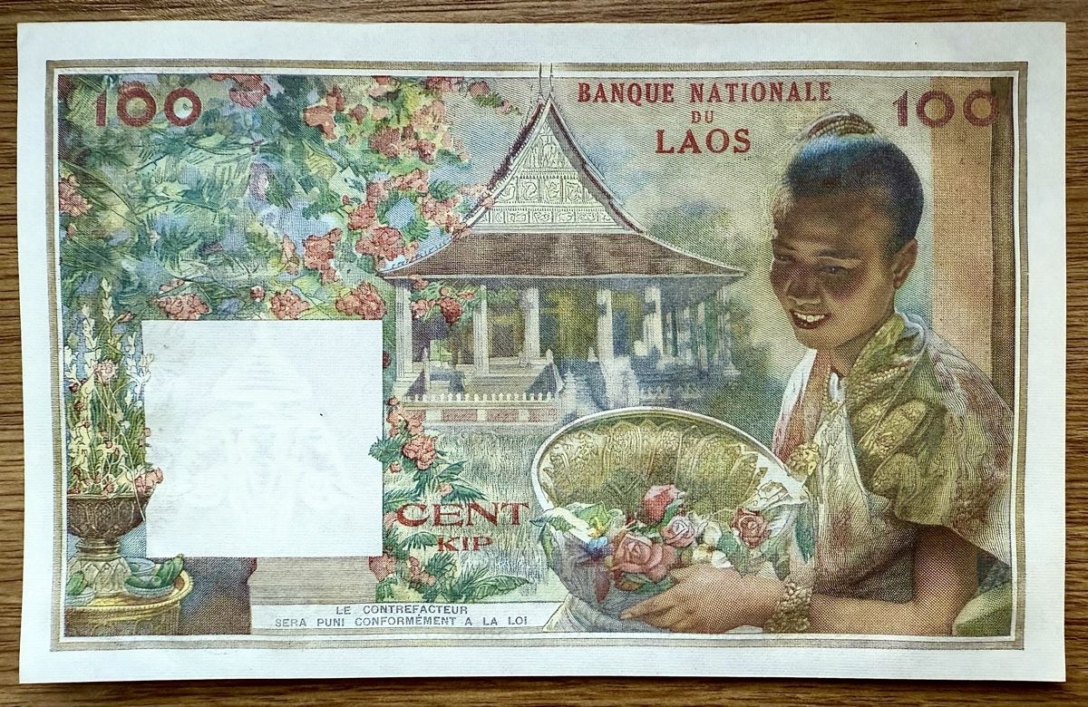 Banconote: 100 Kip Laos 1957!!! UNC!!! – Nuovo (secondo la descrizione) da Oberentfelden venduto da NunoLouro 1