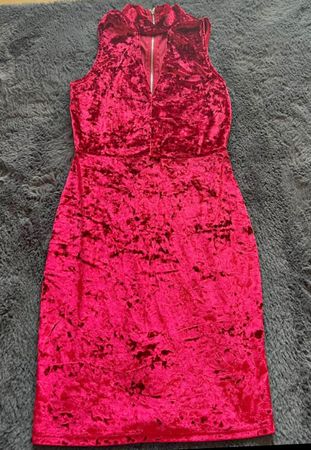 Rotes Samtkleid von Tally Weijl, Grösse S - Festlich!