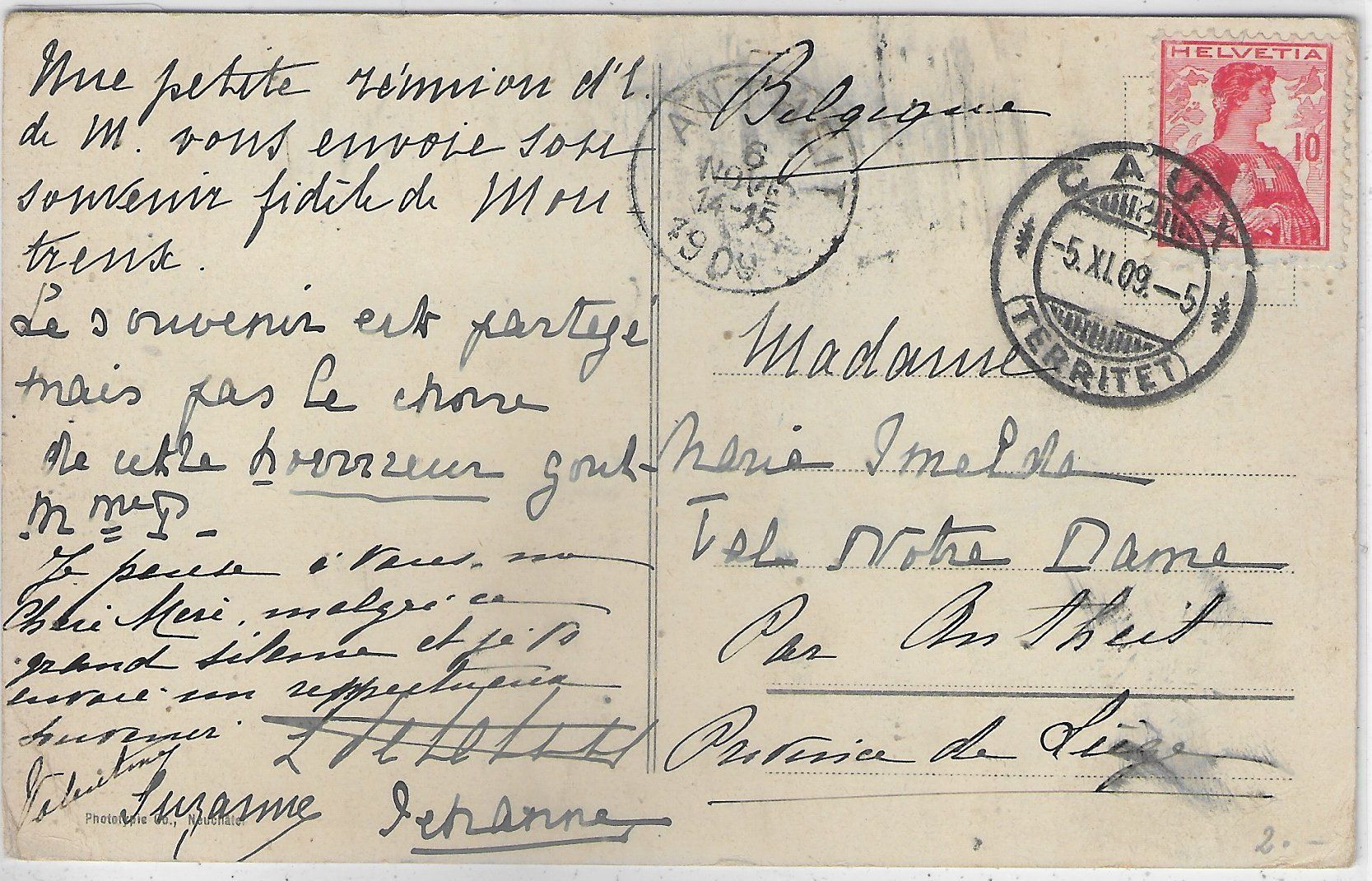 Cartoline postali: Chateau de Chillon - Lac Leman - Litho – Usato da Ettingen venduto da Kartenplanet 1