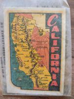 Lindgren-Turner Co. Abziehbild CALIFORNIA in Original Verp.