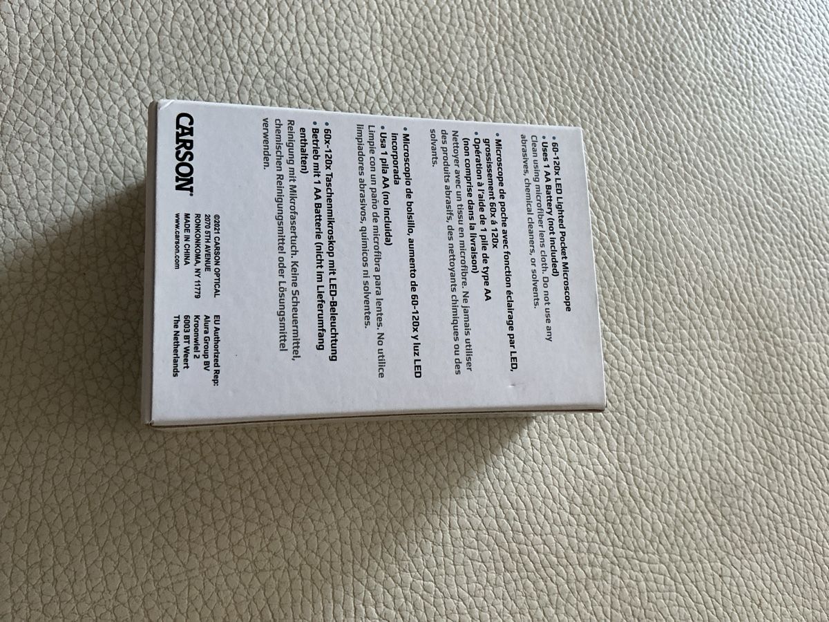 Carson Microscopes: CARSON MicroBrite Plus Pocket Microscope 60-120x LED – Neuf avec emballage d'origine à Wettingen par Andres54 2