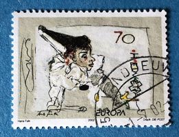 Nr. 1051 Pierrot spielt mit dem Faden GESTEMPELT 2002  