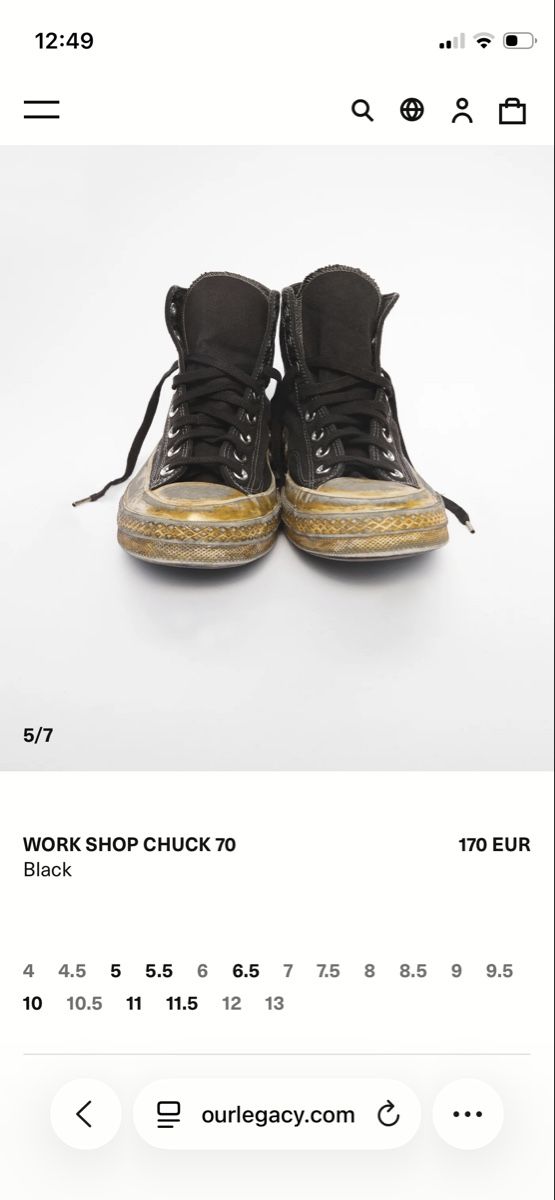 Herrenschuhe: our legacy / converse workshop chucks – Neu und originalverpackt aus zürich von rainerbre 1