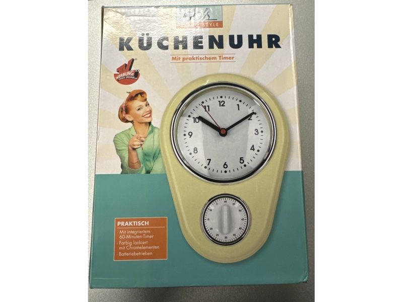Sveglie: neue Retro Küchenuhr – Nuovo e nell'imballaggio originale da Necker venduto da liq24