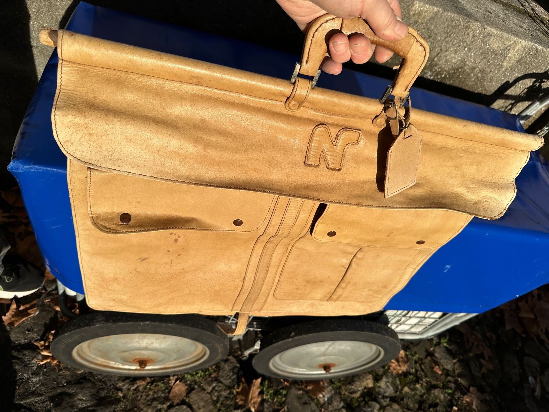 Nina Ricci Borse: Nina Ricci Ledertasche Kleidertasche – Usato da Zürich venduto da atlantis77