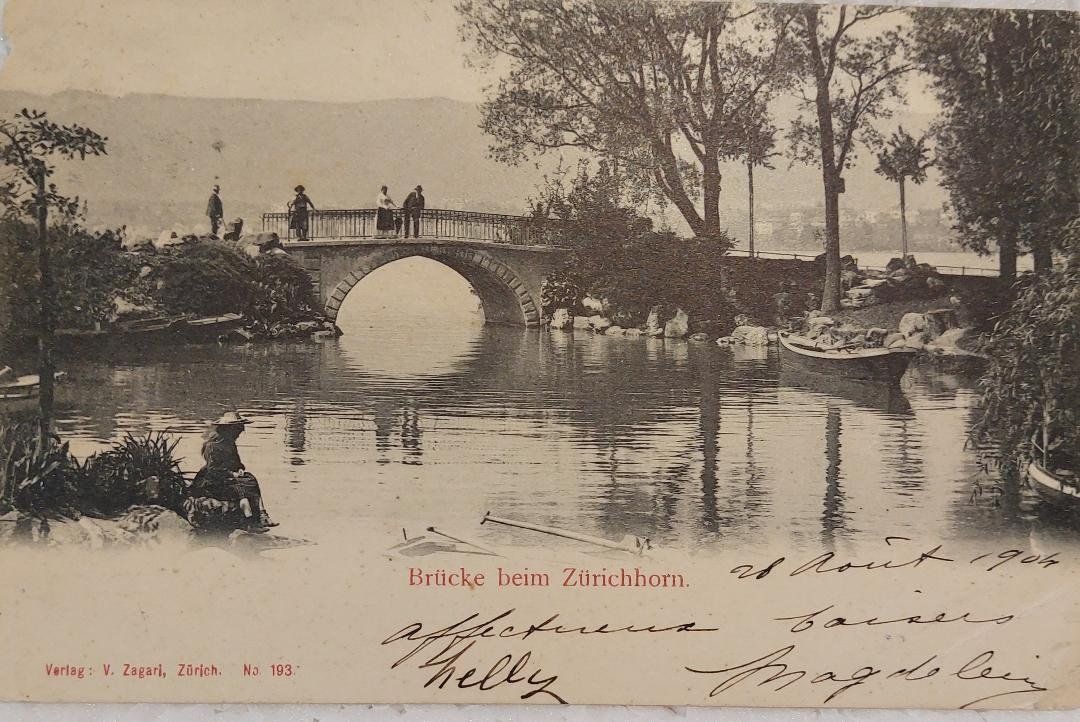 Cartoline postali: ZÜRICHHORN - Brücke - 1904 – Usato da Delémont venduto da Domdom1