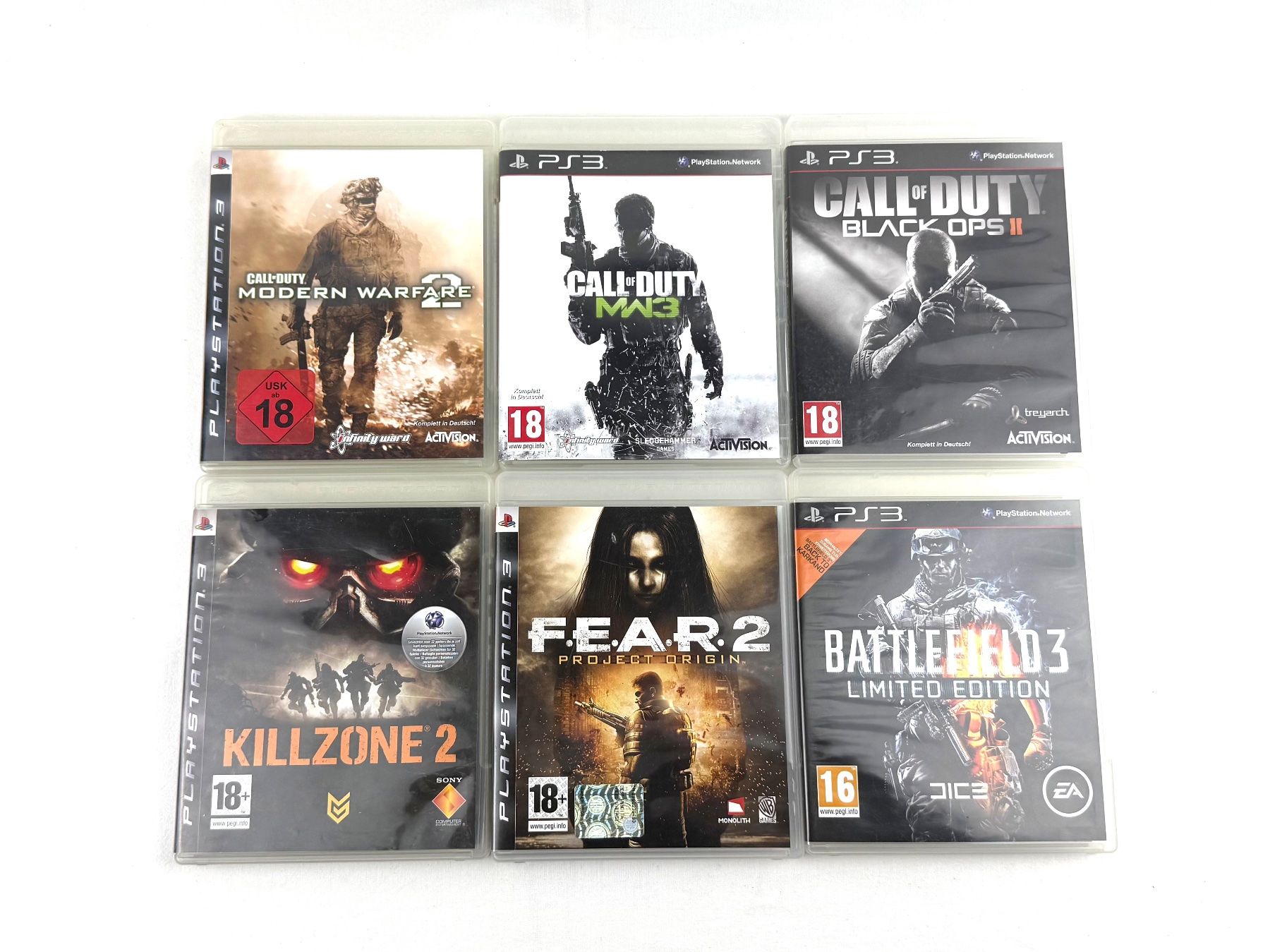 Spiele: PS3 Spiele Bundle - CoD MW2, MW3, BO2, BF3,Fear2,Killzone2 – Gebraucht aus Lauwil von fab_dnf5