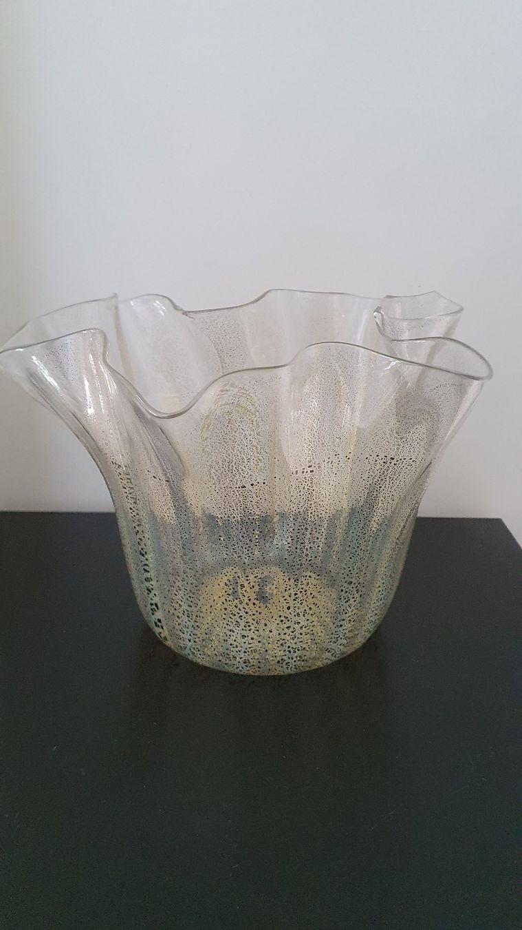 Venini Vasen & Gefässe: Murano Glasvase mit Echtgoldglimmer/Design: Iris Venini – Gebraucht aus Glattfelden von sessa123 1