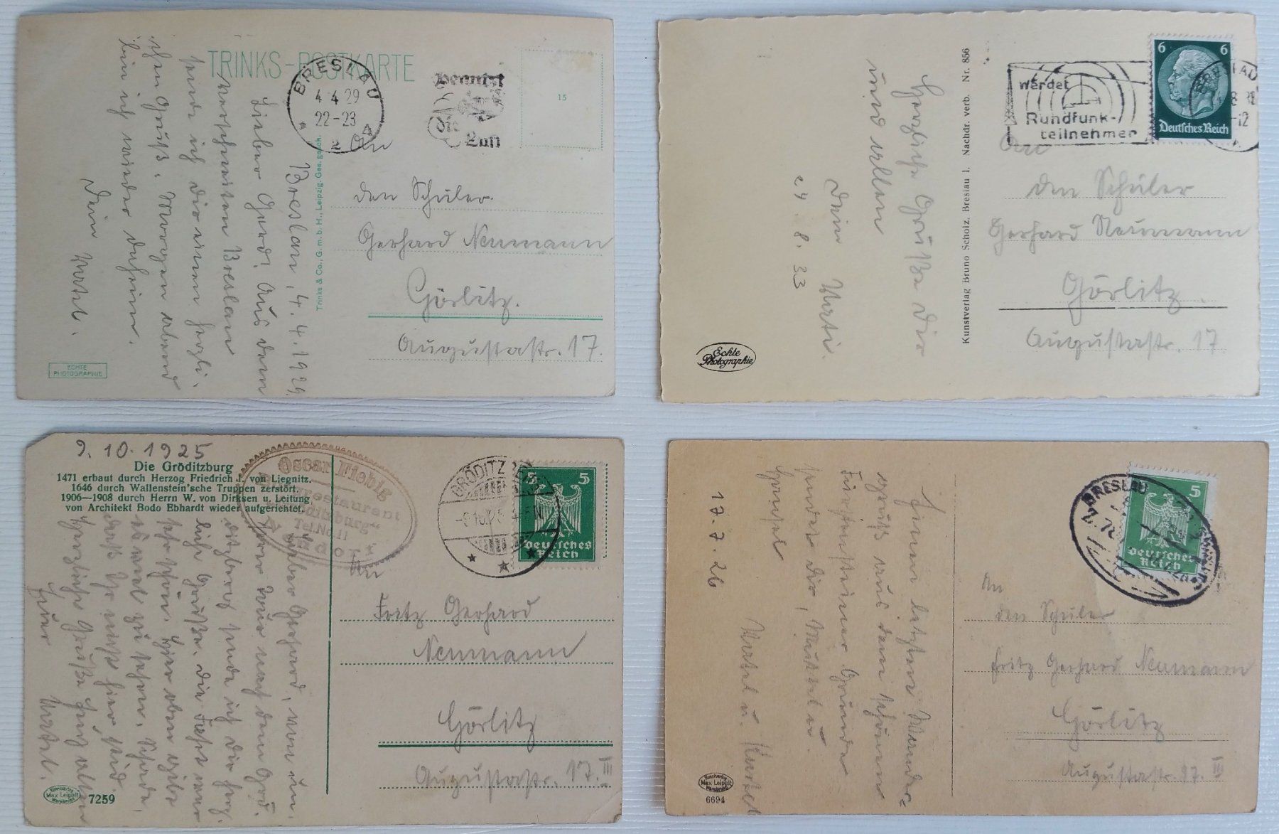 Cartoline postali: AK: 17x Schlesien / Polen, 1926-41 – Usato da Oberriet SG venduto da Manick 3