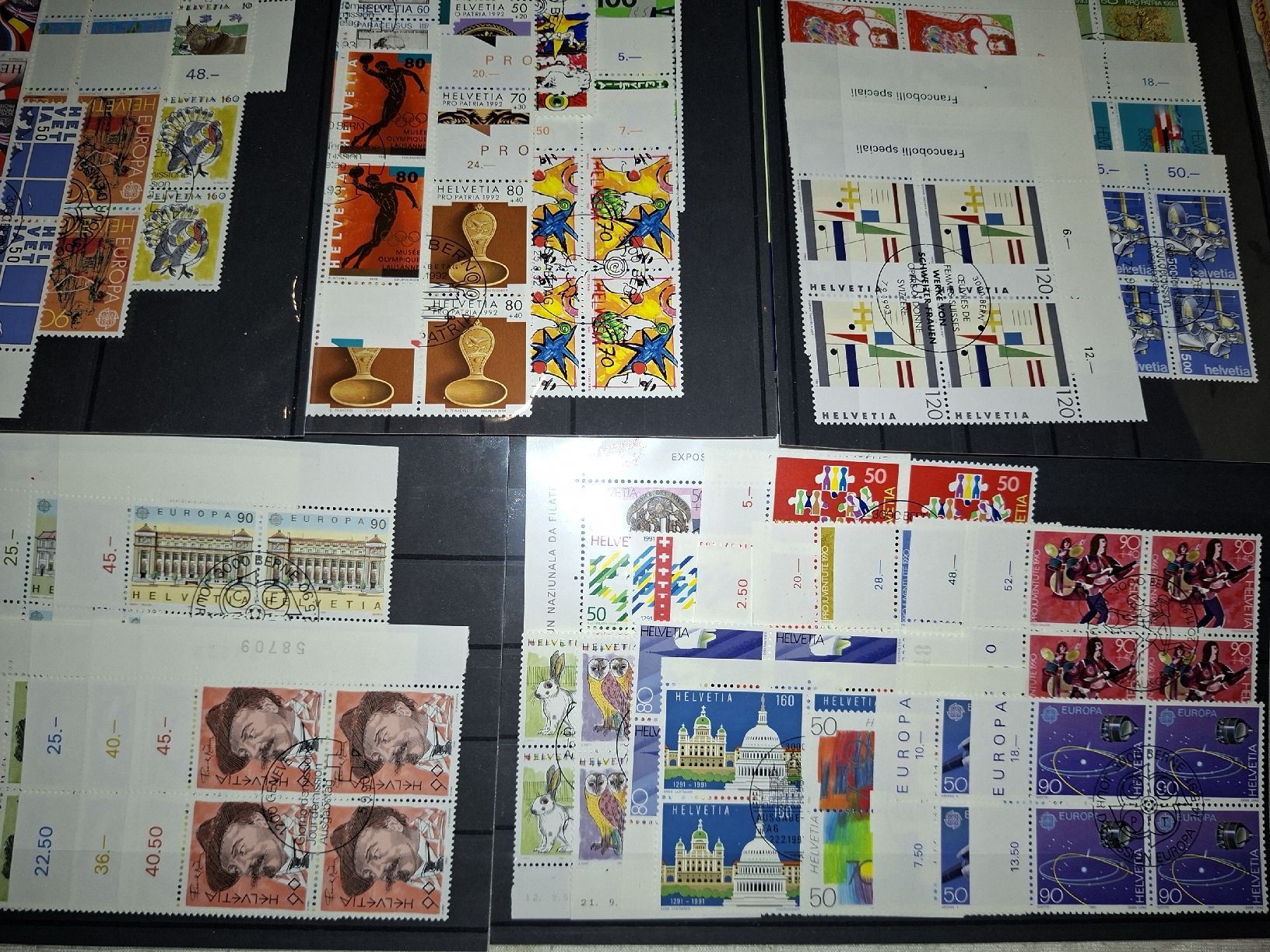 Tous les timbres: Lot 4er Blocks div. ET gestempelt – D'occasion à Balgach par SIMEON27 4