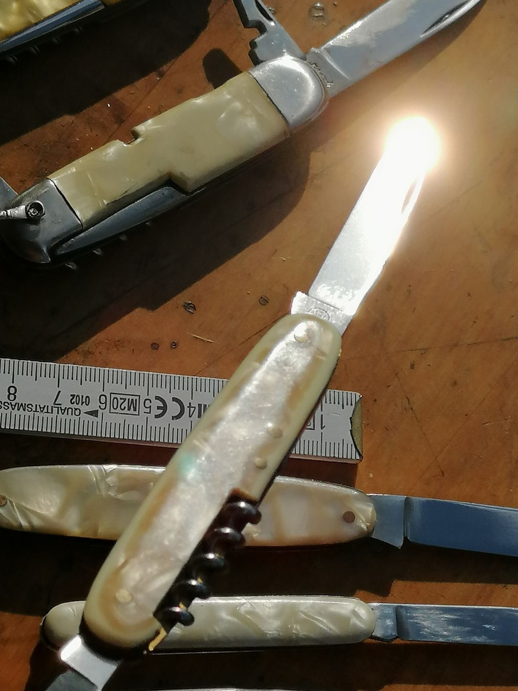 Solingen Accessori: SACKMESSER ALT, EINS MIT GLASSCHNEIDER, 6 STÜCK. – Usato da Maschwanden venduto da OliverM05 5