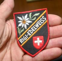 VINTAGE Badge RIGI - EDELWEISS - ST. GALLER STICKEREI