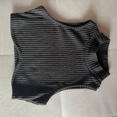 Crop Top schwarz , Grösse XS