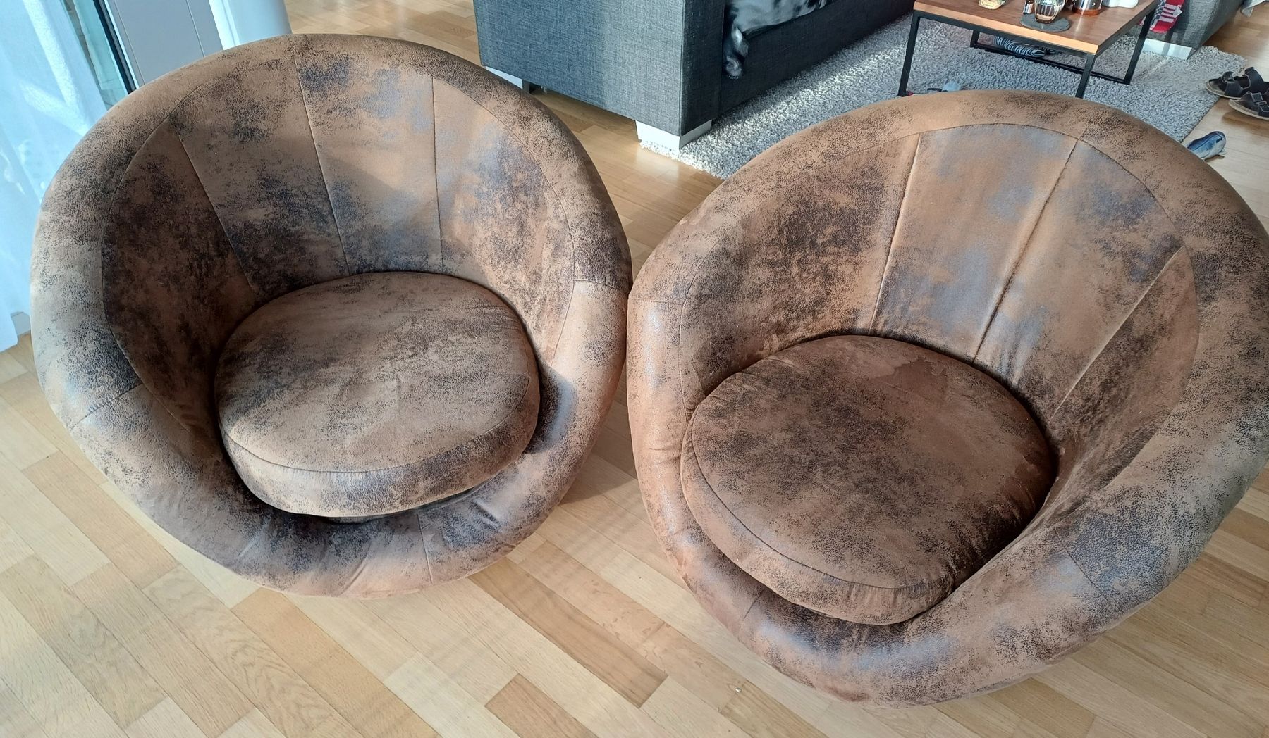 Sessel: Drehsessel Wildleder – Neu (gemäss Beschreibung) aus Hohenrain von Lala539 2