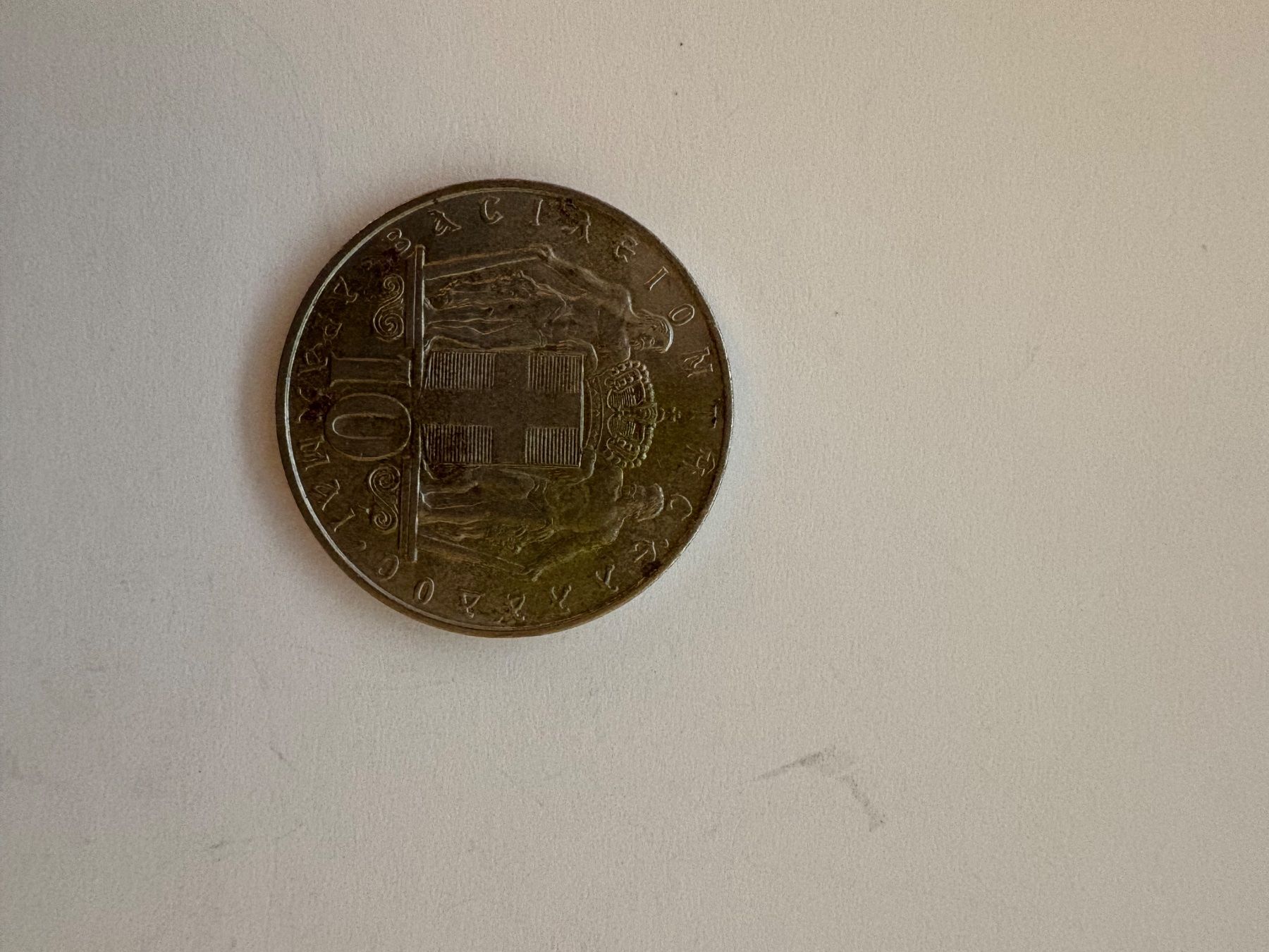 Tutti le monete: 10 drachmen munze 1968 – Usato da Murten venduto da Tzaugg