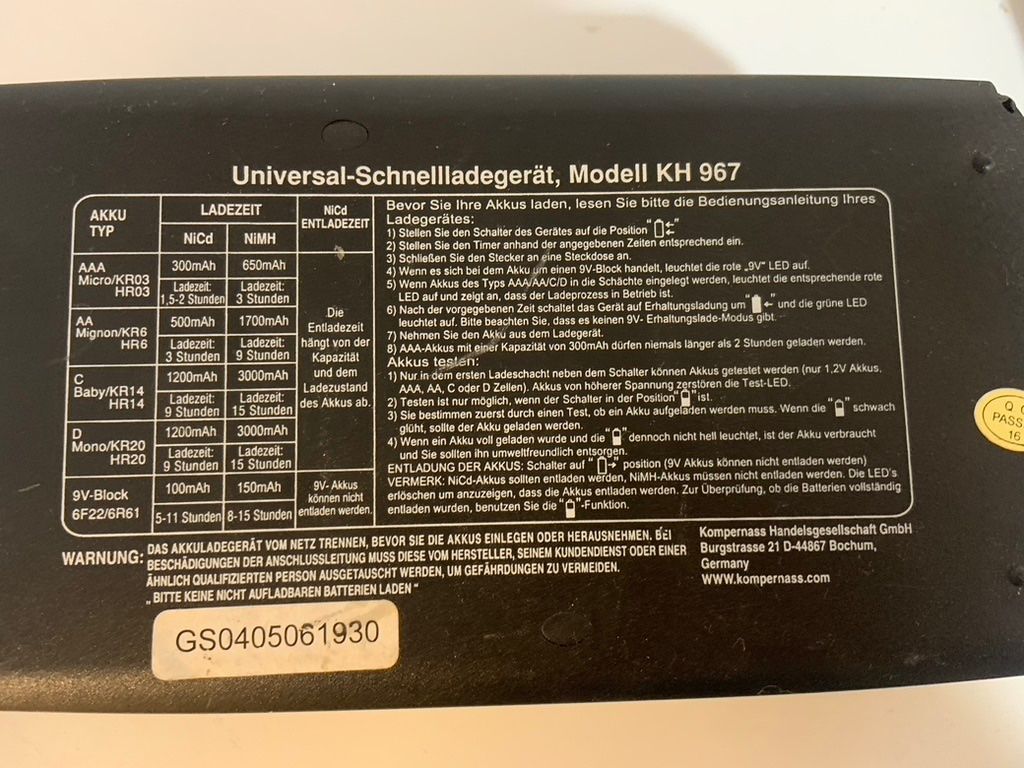 Caricatori & Batterie: Universal-Schnellladegerät "Tonic" – Usato da Therwil venduto da Zak0 3