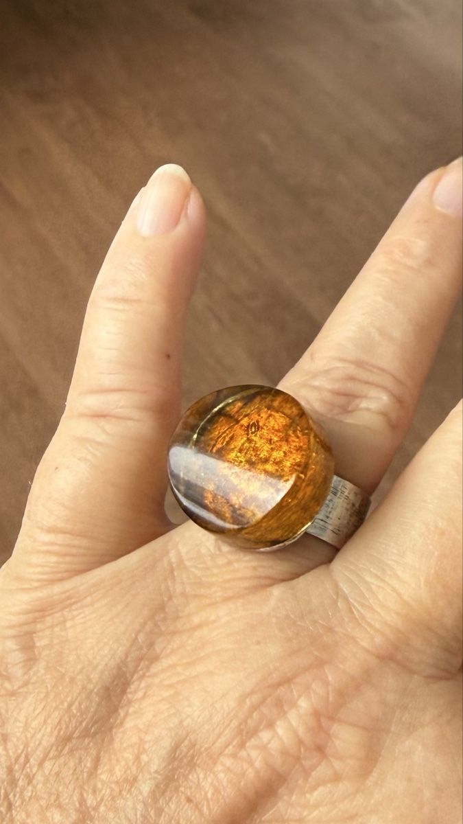 Anelli: Einzigartiger Ring mit grossem Bernstein.💍🧡 – Nuovo e nell'imballaggio originale da Ebikon venduto da elischka 7