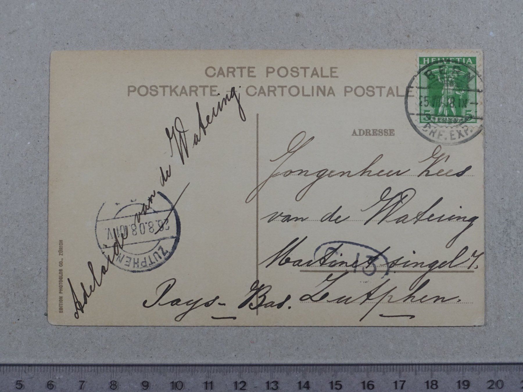 Cartoline postali: Bern, 1918, Zeitglockenturm – Usato da Lenzburg venduto da fh1 1