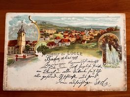 Postkarte Le Locle Litho 1899 (P227)