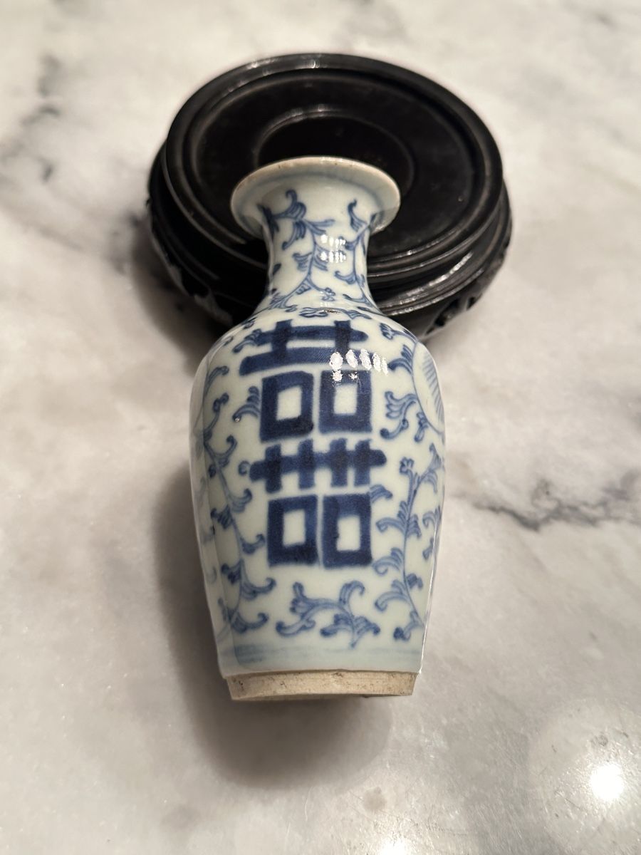 Vasi & Recipienti: chinesische Miniaturvase, Blau-Weiss – Usato da Aarburg venduto da Yula24 1