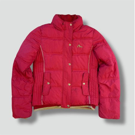Evisu vintage red and golden puffer jacket winterjacke japan