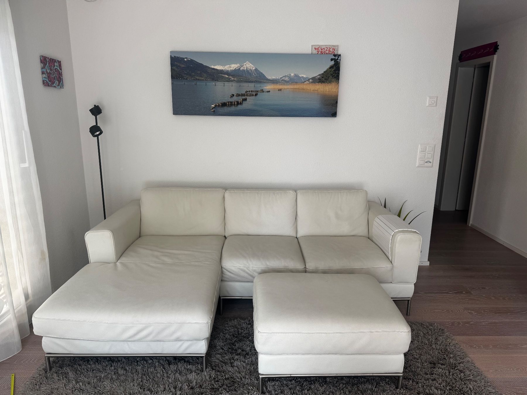 Ikea Divani: Ledersofa weiss – Usato da Interlaken venduto da LNeuenschwander