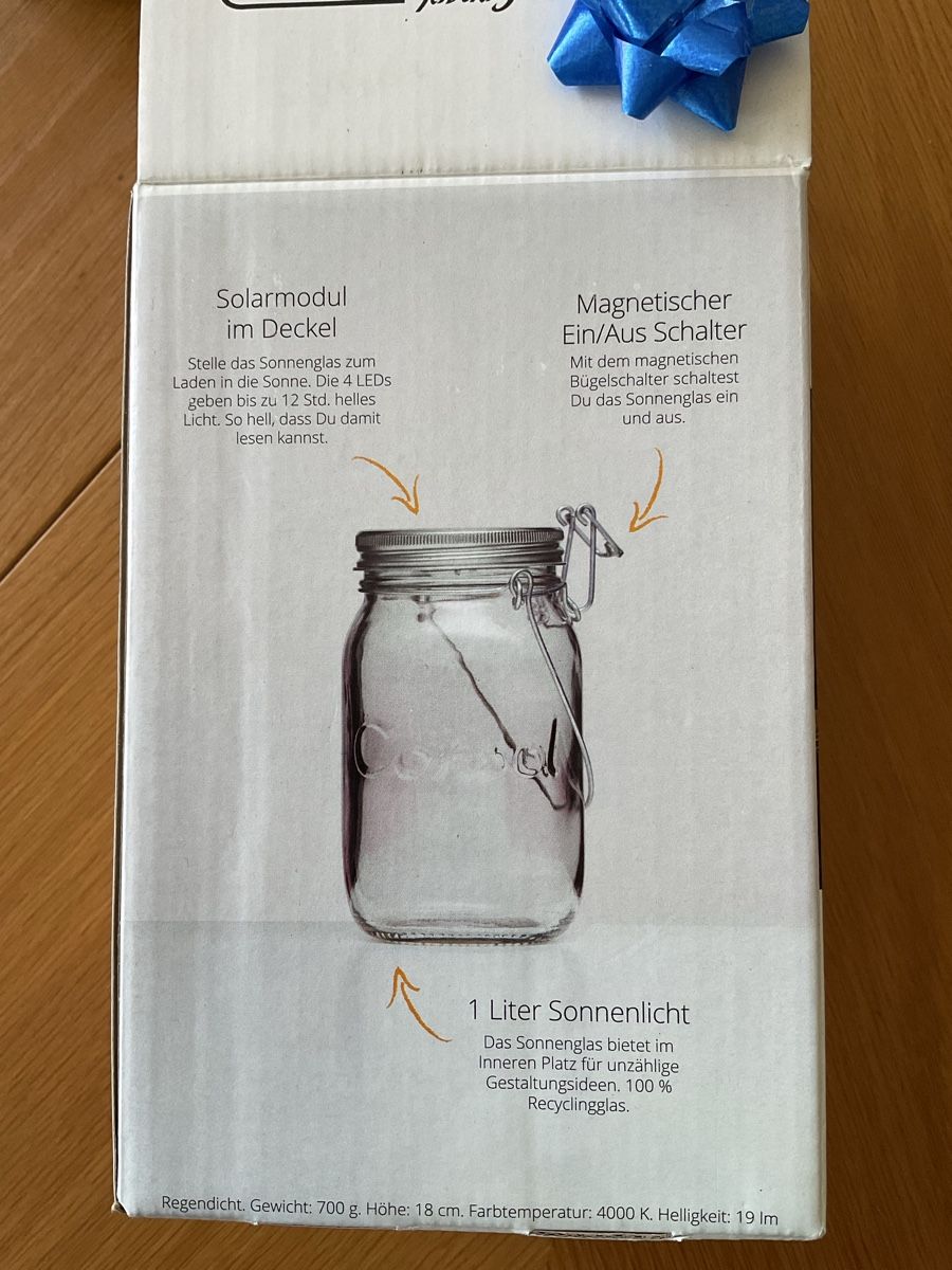 Tutte le decorazioni: Sommerliches Solar-Einmachglas mit LED-Lichtern, Deko – Nuovo e nell'imballaggio originale da Kirchberg BE venduto da Nachtpflanze 2