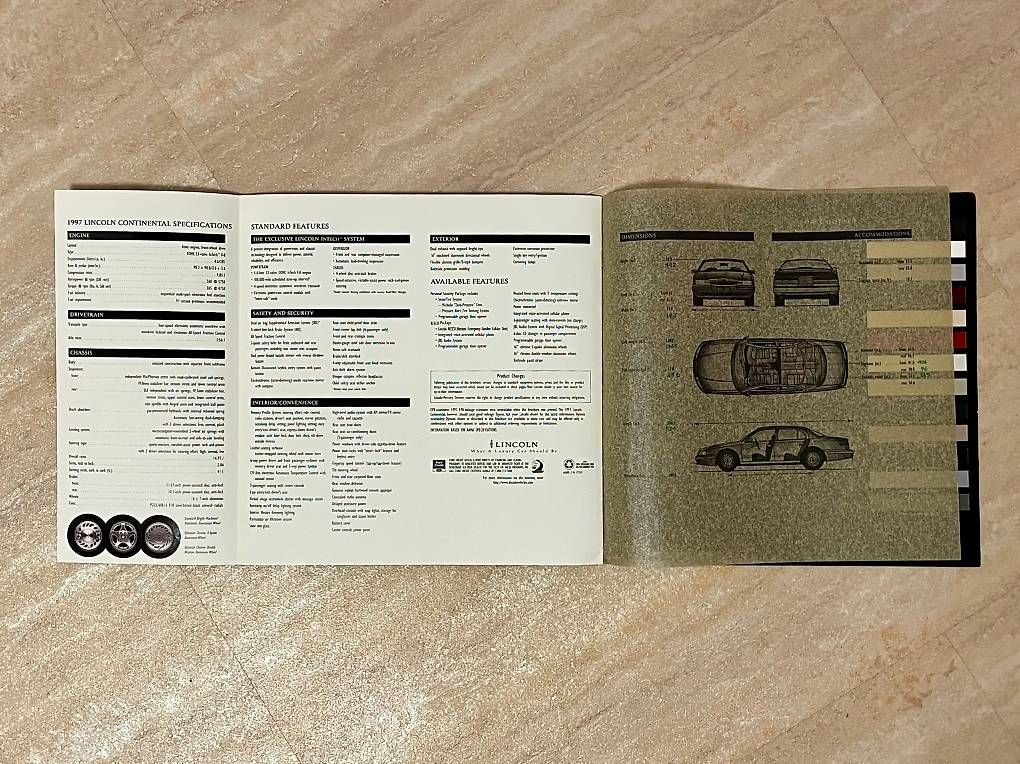 Documenti: Lincoln Continental Limousine 1997 Prospekt – Usato da Turbenthal venduto da Retoo 7
