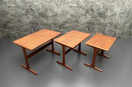 Kai Kristiansen Satztische 3er Set aus Teak Beistelltische 