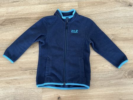 Kinder Fleece Jacke Jack Wolfskin  Grösse 104 dunkelblau gut