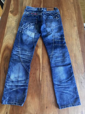 Jeans Kosmo Lupo blau mit Stickerei Grösse 30 Neu XIII