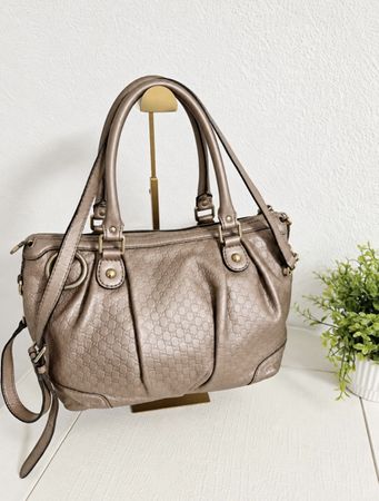 Originale Gucci Tasche Leder Rosé/Champagner-Metallic