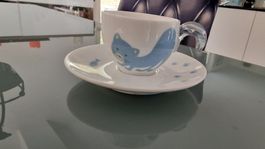 2 süsse Espresso-Tassli mit Katze