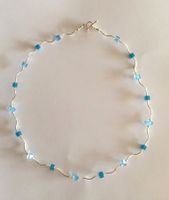 Collier Argent 925 & Swarovski - aqua / Silber