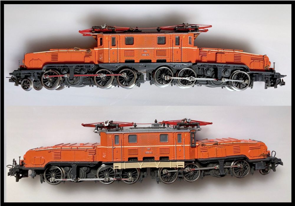 🌟 Vintage Roco Lokomotive / Lok, Krokodil, orange, H0 🌟 (Gebraucht) in ...