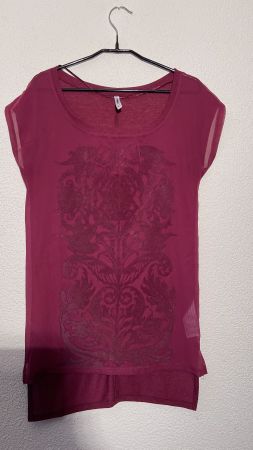 MEDICINE Tattoo Velours S M L/NP45CHF Bluse Viscose Burgund