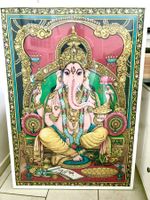 GANESH Bild mit Rahmen für YOGA/ MEDITATION/ THERAPIE Raum