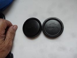 2 DECKEL-SONY.KONICA MINOLTA,MINOLTA.LENS BACK-GEHAUSE DECKL