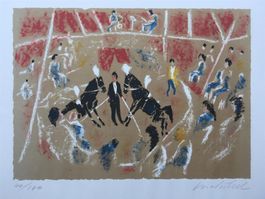 Druckgrafik Karl Madritsch / Zirkus Arena, signiert