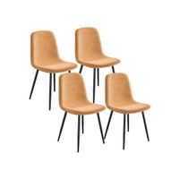 4er Set Küchenstuhl Polsterstuhl Metallbeine ANUBIS