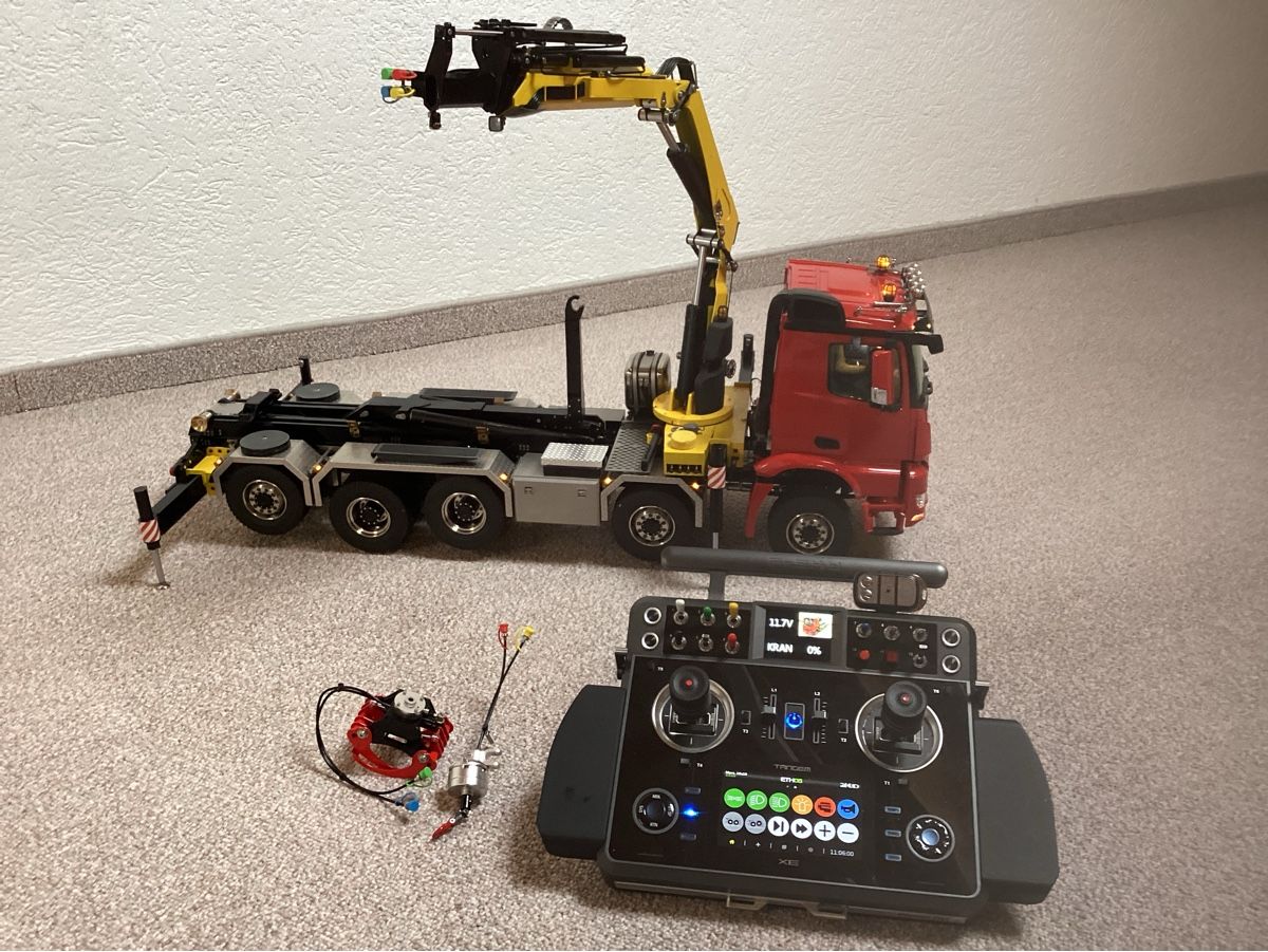 Modellismo RC: Hydraulischer Kran / Abrollkipper 10x10 – Nuovo (secondo la descrizione) da Birr venduto da goldwing1010 1